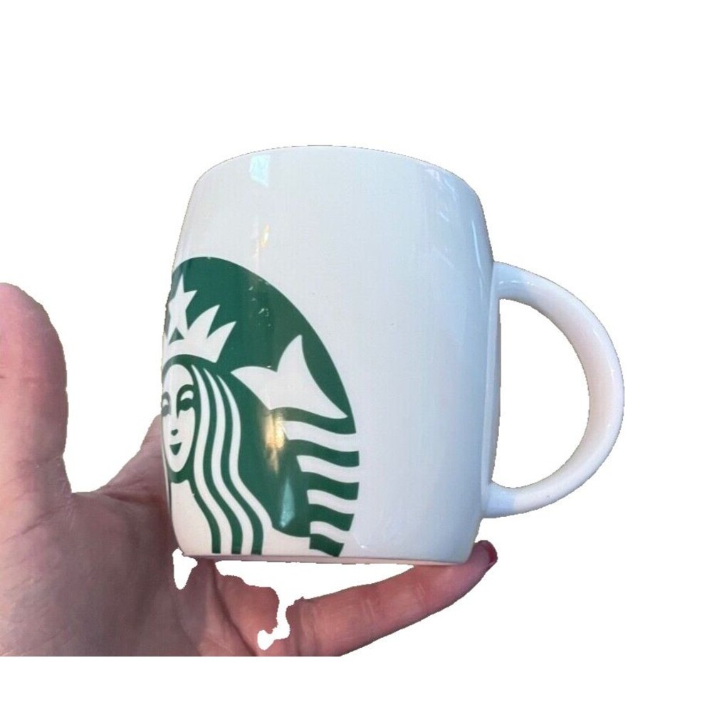 Starbucks 2010 Mermaid Siren Barrel White Green Mug 14oz Coffee Tea